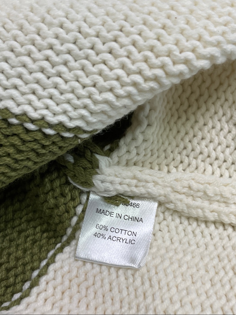 Market & Spruce Olive and Cream Striped Sailor V-Neck Sweater - Picture 10 of 10